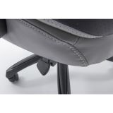 Shaquille O'Neal Amphion Ergonomic Bonded Leather High-Back Executive Chair， Gray