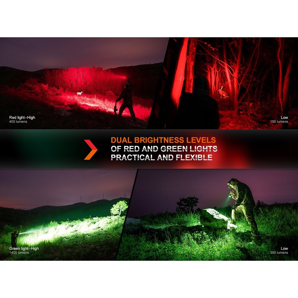Fenix HT32 2500 Lumens White  Green and Red Hunting Light