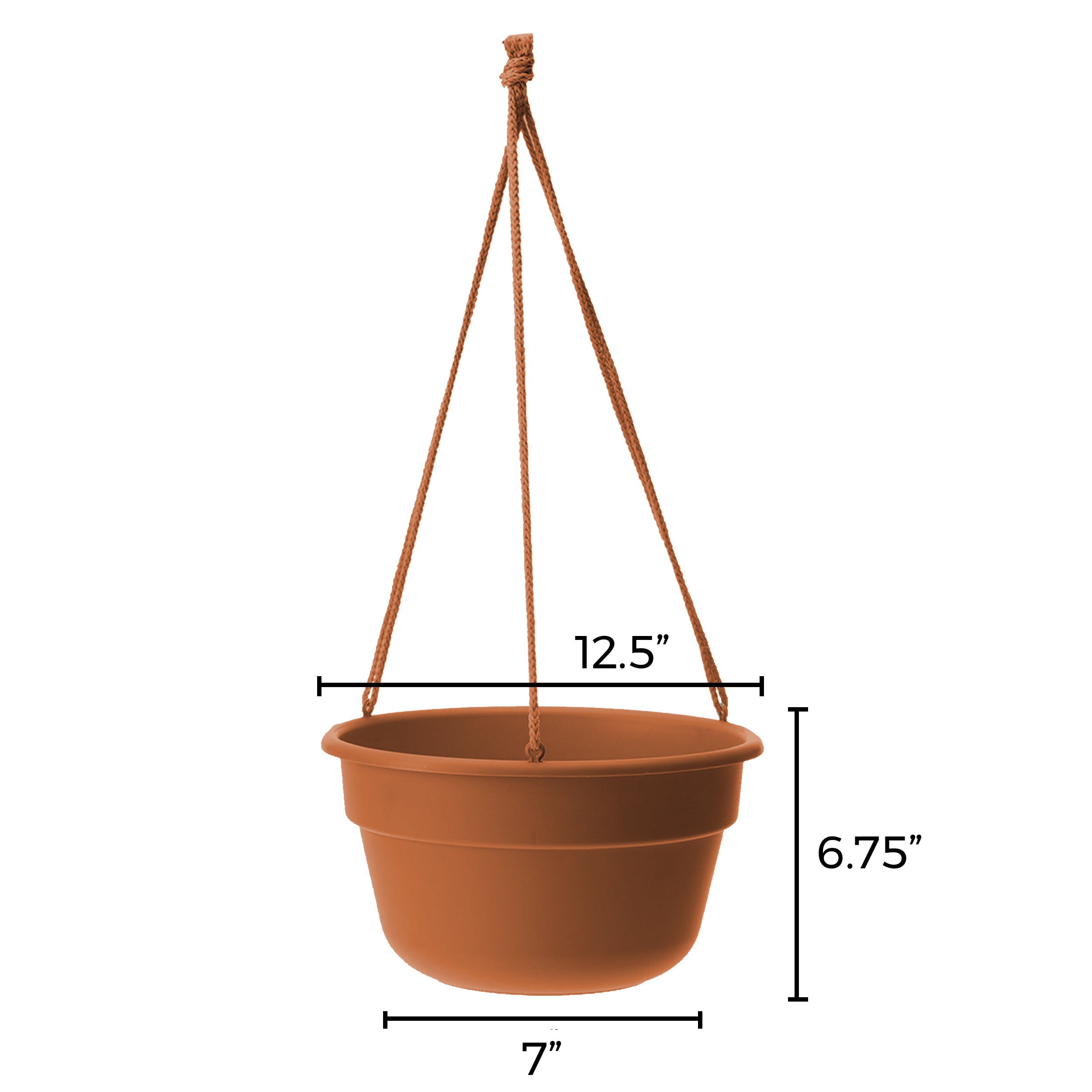 Bloem 6.75" Oriental Round Hanging Planter with Self-Watering