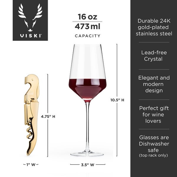 Wine Glass and Corkscrew Gift Box