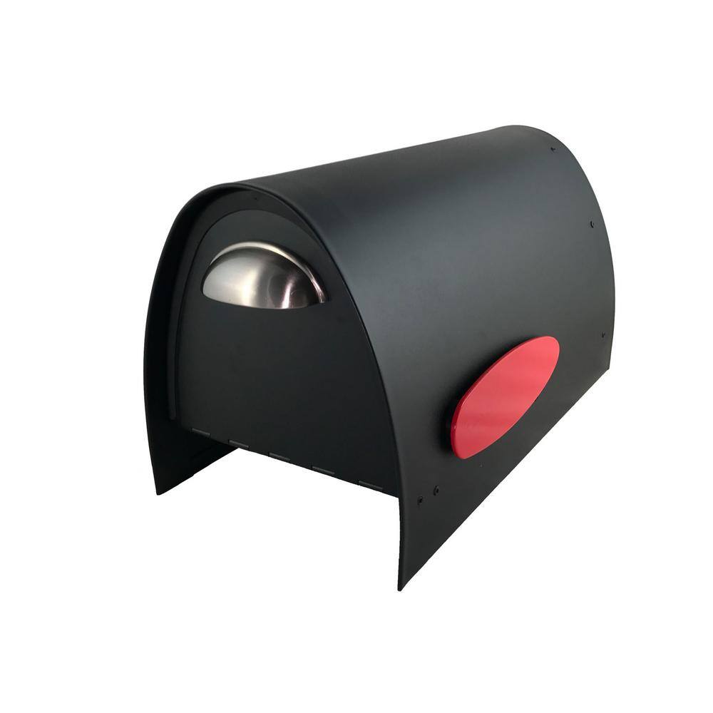 Spira Mailbox Spira Matte Black Powdercoated 316 Stainless Steel Post Mounted Non-Locking Mailbox SPA-M005BLK