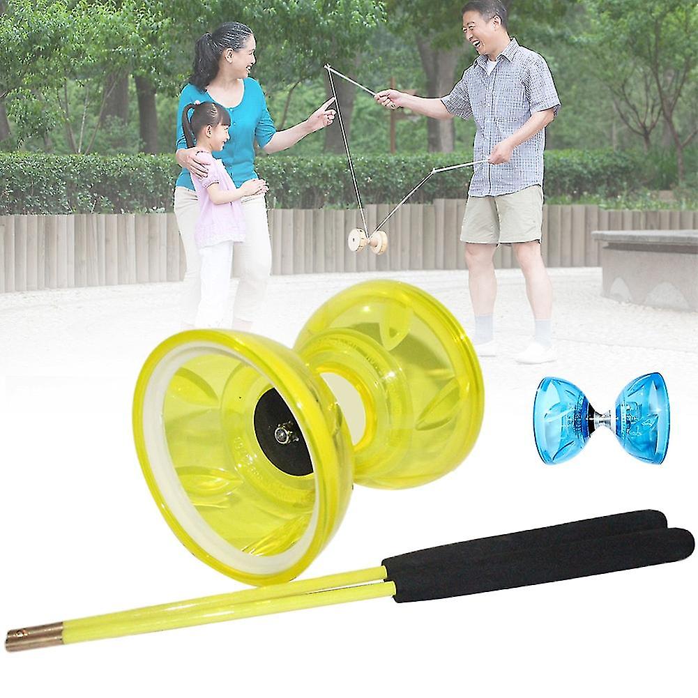 Professional Bearing Diabolo Set Toy High Speed Soft Juggling With Rope Hobbies Children Classic Hand Play Gift