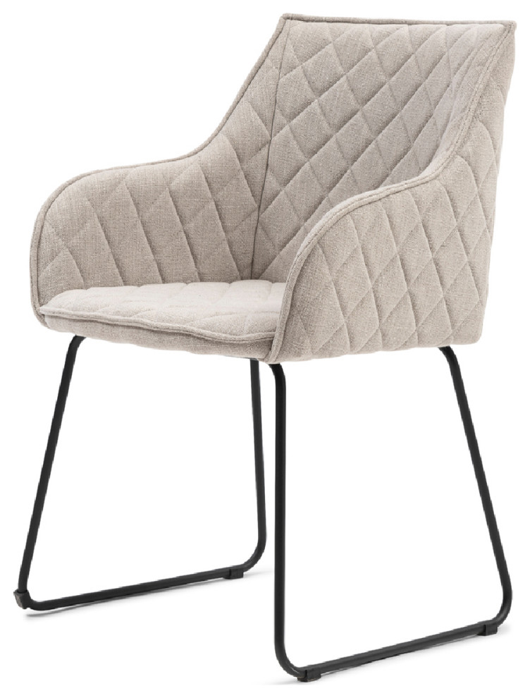 Quilted Dining Armchair  Rivi√®ra Maison Frisco Drive   Transitional   Dining Chairs   by Oroa   Distinctive Furniture  Houzz