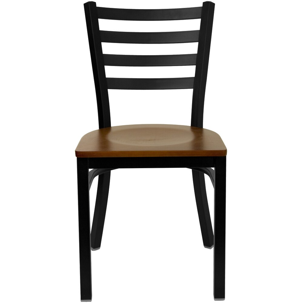 Ladder Back Metal Restaurant Chair   16.5\