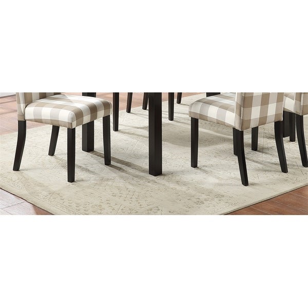 Dining Room Chairs Polyfiber Tufted Set of 2