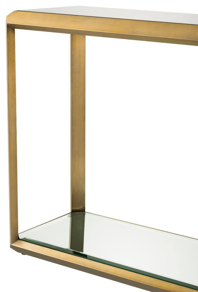 Slim Brass Console Table  Eichholtz Callum   Contemporary   Console Tables   by Oroa   Distinctive Furniture  Houzz