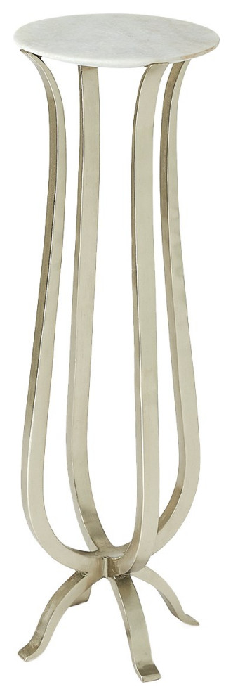 Chorda Pedestal  Nickel   Contemporary   Side Tables And End Tables   by GLOBAL VIEWS and Studio A  Houzz