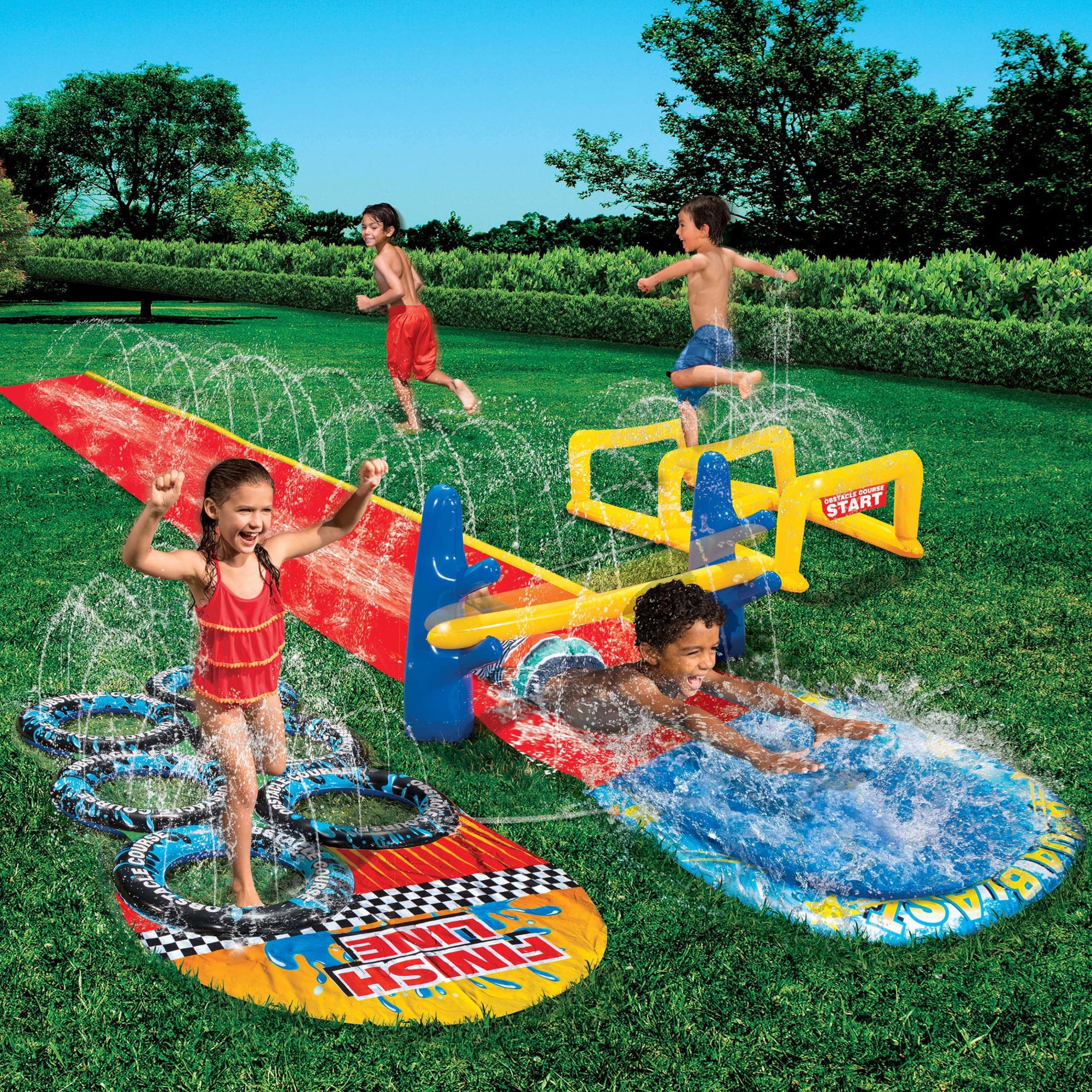 Banzai Aqua Blast Obstacle Course Inflatible Obstacle Course