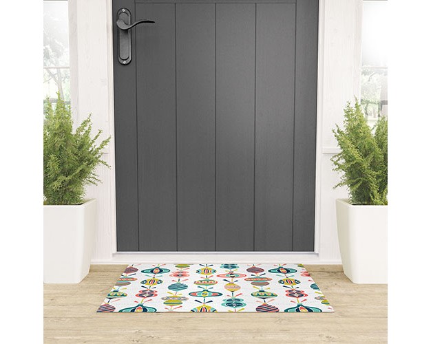 Heather Dutton Decorated White Welcome Mat society6