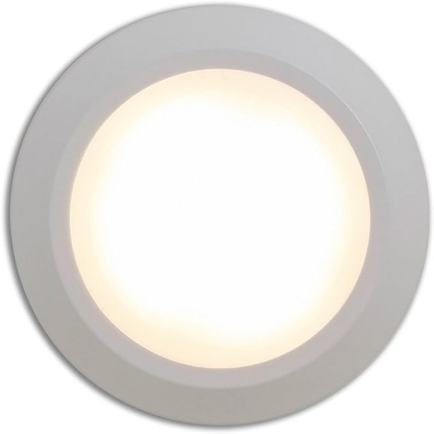 Hamilton Hills Thin Round 4 Inch Brushed Nickel Led Ceiling Light Fixture 4000k White