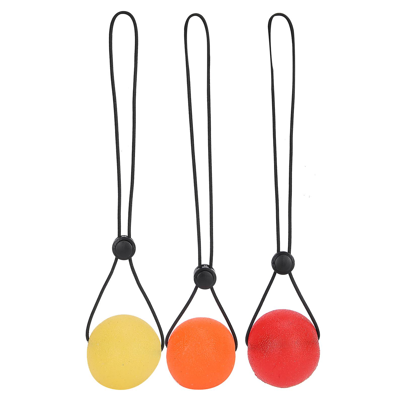 Finger Exercise Ball Fitness Hand Finger Strength Stretch Training Ball For Rehabilitation(yellow 15 Hardness Orange 20 Hardness Red 25 Hardness )