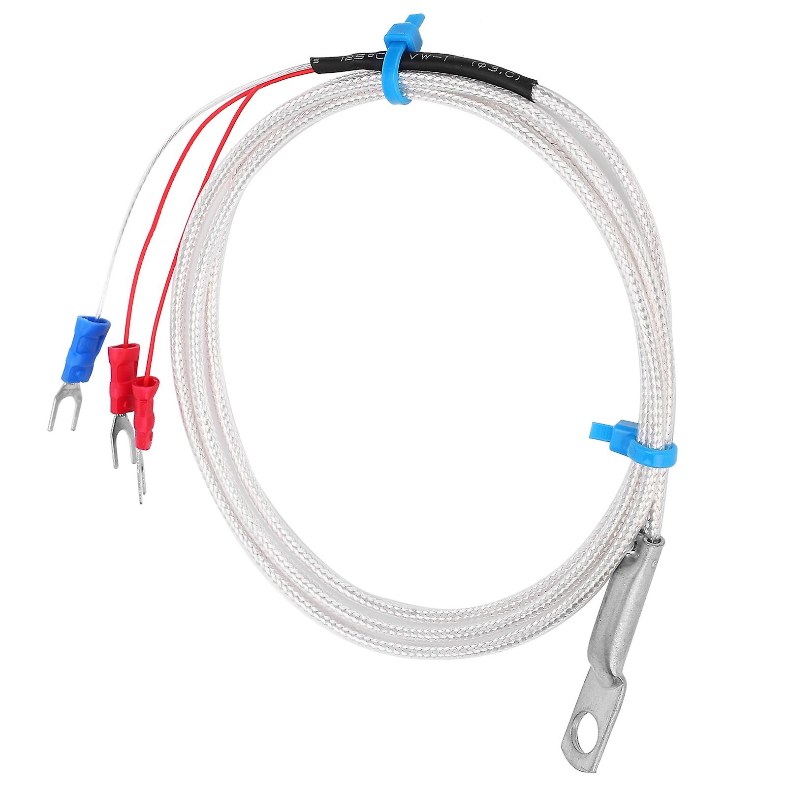 Temperature Sensor Probe PT100 Thermistor Temperature Measuring Probe Round Hole Patch Type3m