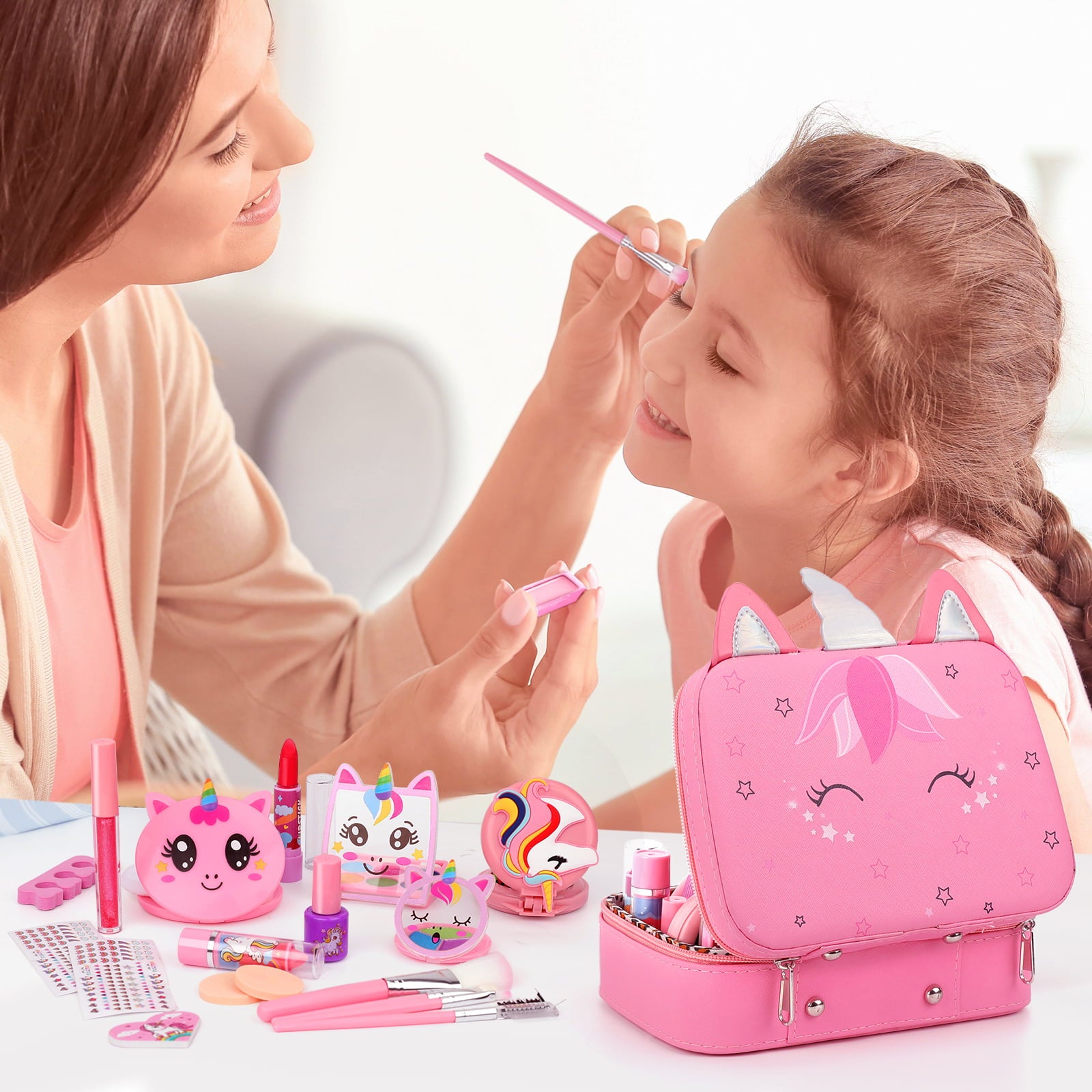 Kids Makeup Set for Girls， Sendida Real Washable Makeup Toy for Little Girl Princess Play Make Up Birthday Gift Toy for Toddler Kid Girls Children Age 4 5 6 7 8 9 10 Year Old