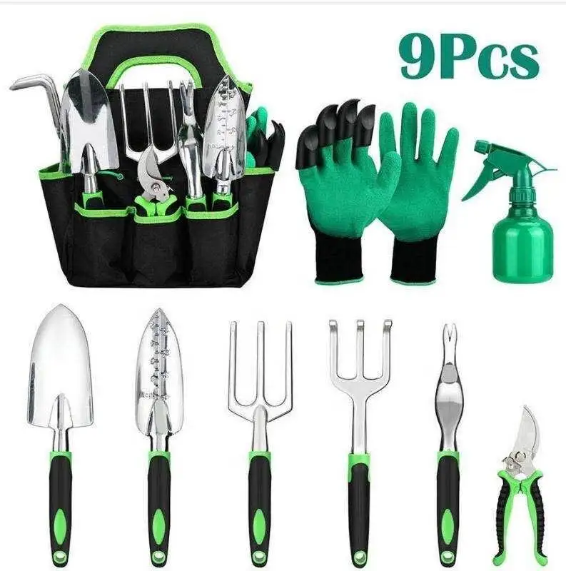 Supplies Gardening Tools For Women Hand Tools Set With Weeder Fork Rake Trowel Pruner Digging Stainless Steel Garden Tools Set