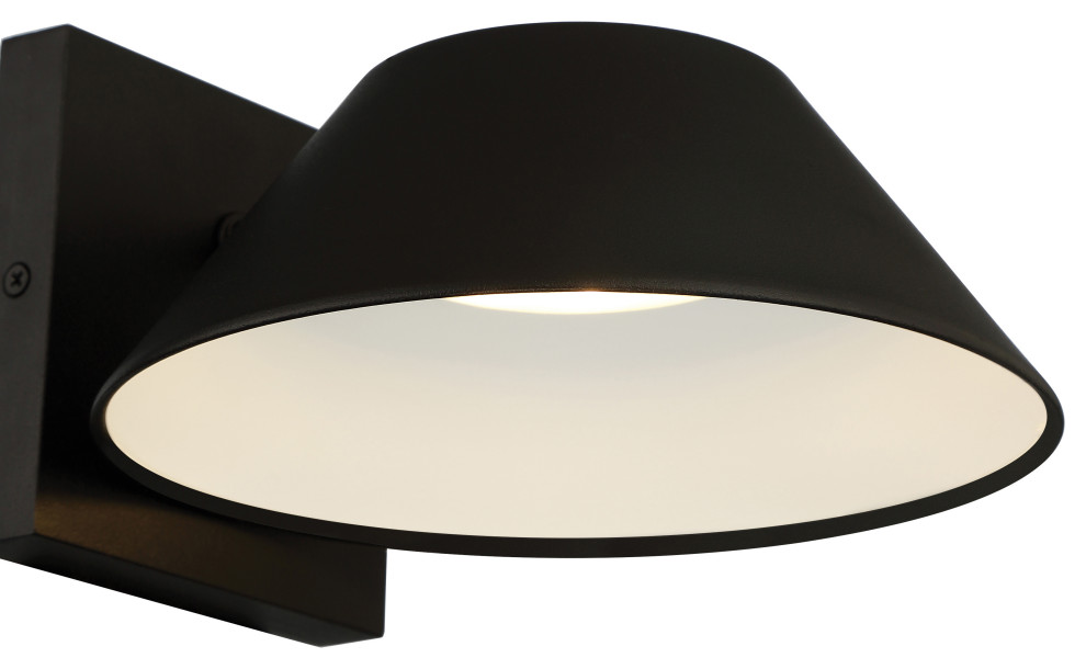 Solano Large Outdoor LED Wall Sconce  Black Finish   Transitional   Outdoor Wall Lights And Sconces   by Access Lighting  Houzz