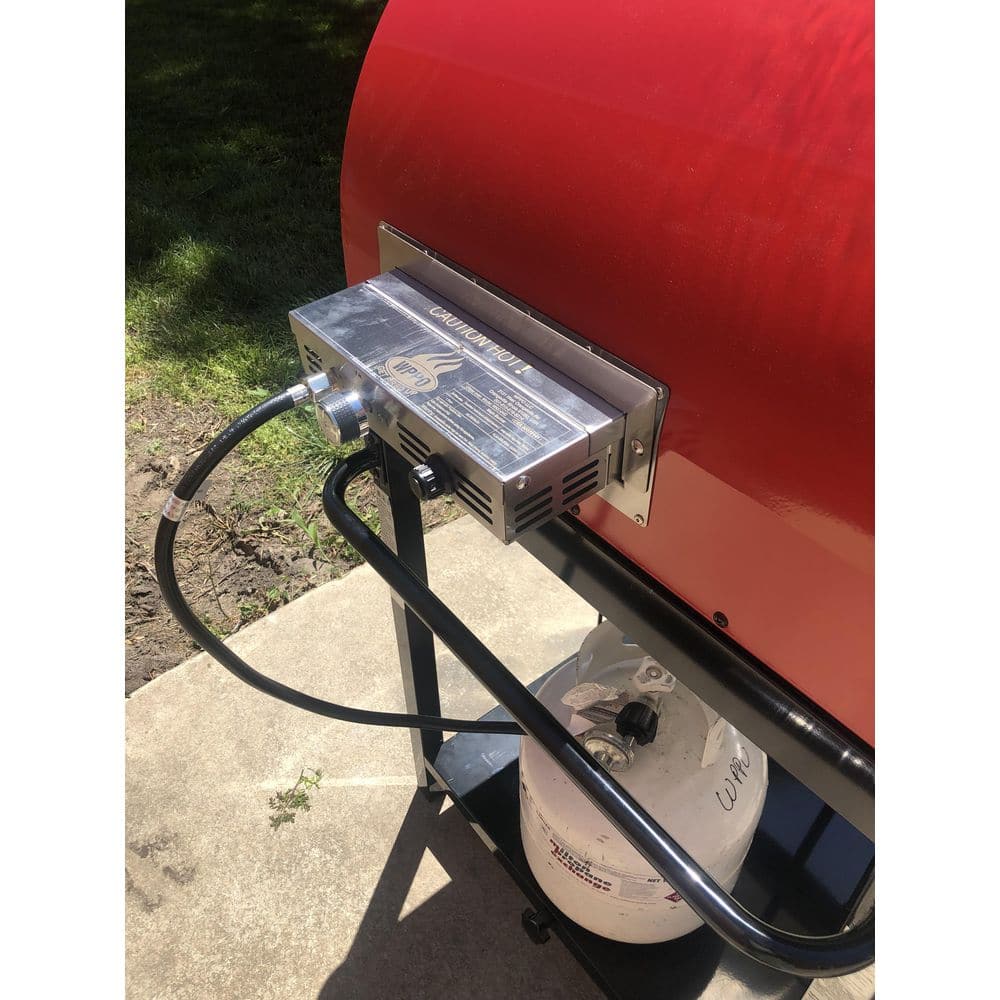 WPPO WKE-04WG-RED, 25 in. Multi-Fuel-Wood or Propane, Outdoor Pizza Oven Red, 71 in. W x 27 in. W x 30 in. D Burner included WKE-04WG-RED