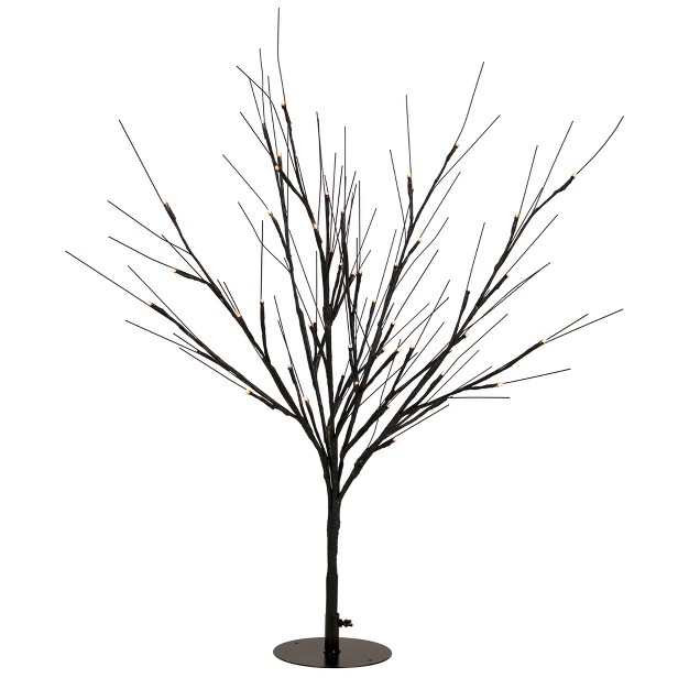 Led Lighted Black Halloween Twig Tree - Warm White Lights