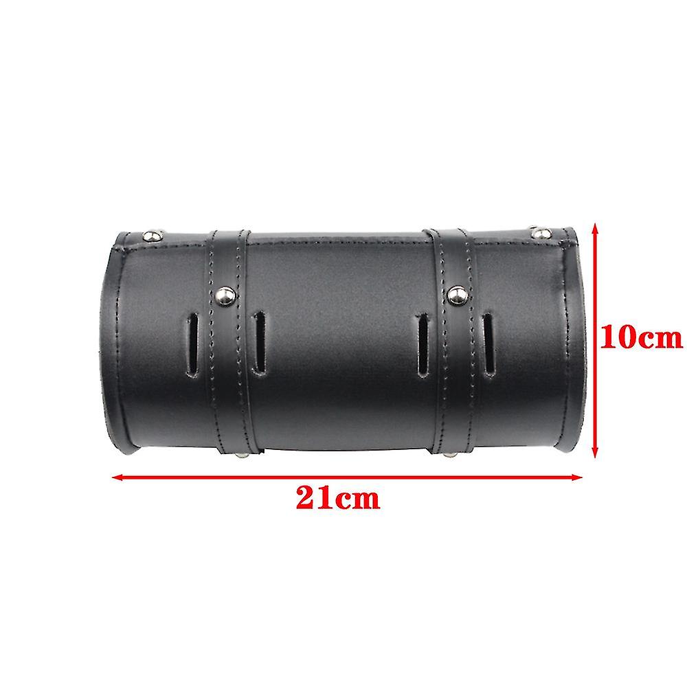 Motorcycle Fork Bag Leather Saddlebags Black Handlebar Bag Motorcycle For Harley Sportster Xl Touring Softail Dyna Road King