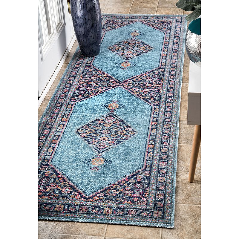 nuLOOM Dortha Vintage Framed Medallion Rug