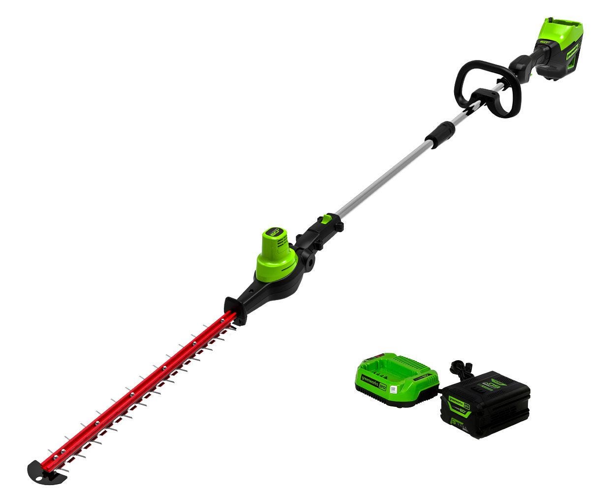 60V 20'' Cordless Pole Hedge Trimmer  Battery | Greenworks Tools