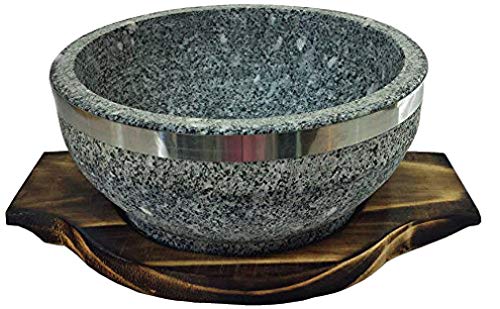 Natural Stone Bowl For Korean Food Bibimbap and Soup 36oz