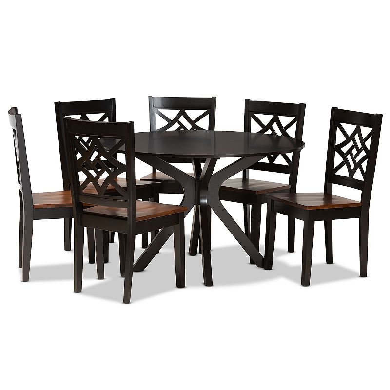 Baxton Studio Miela Dining 7-piece Set