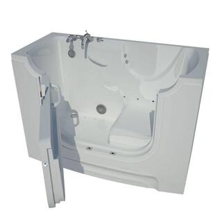 Universal Tubs Nova Heated Wheelchair Accessible 5 ft. Walk-In Air Jetted Tub in White with Chrome Trim H3060WCLWACH