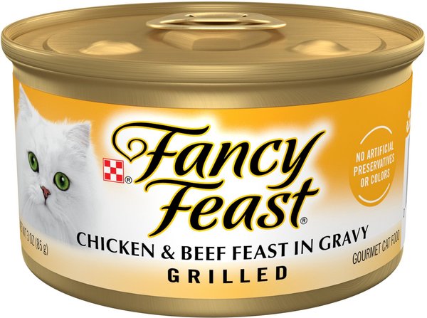 Fancy Feast Grilled Chicken and Beef Feast in Gravy Canned Cat Food