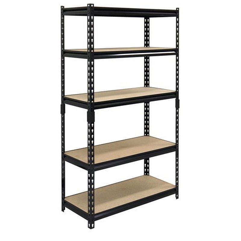 Juggernaut Storage 36 x 72 5 Shelf Steel Utility Shelving Storage Unit， Black