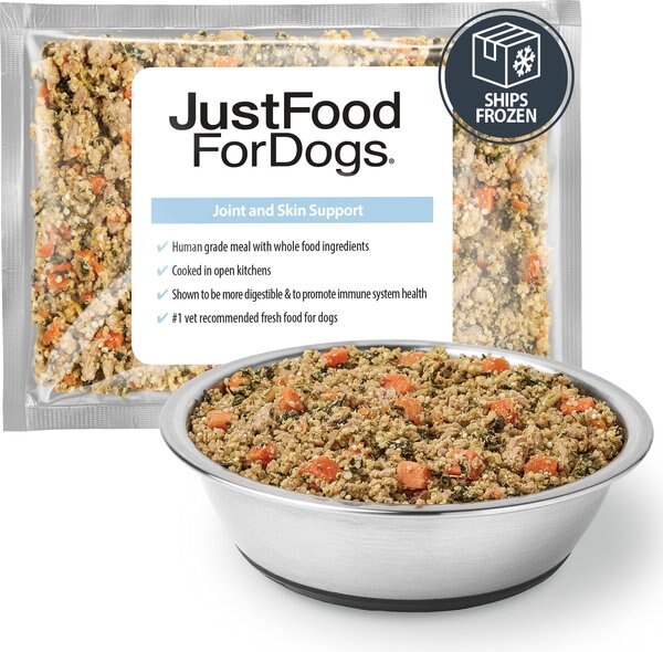 JustFoodForDogs Joint and Skin Support Recipe Frozen Human-Grade Fresh Dog Food