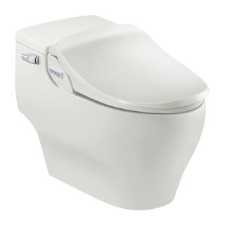 Alpha Bidet iX Hybrid Electric Bidet Seat for Elongated Toilets in White iX-EW