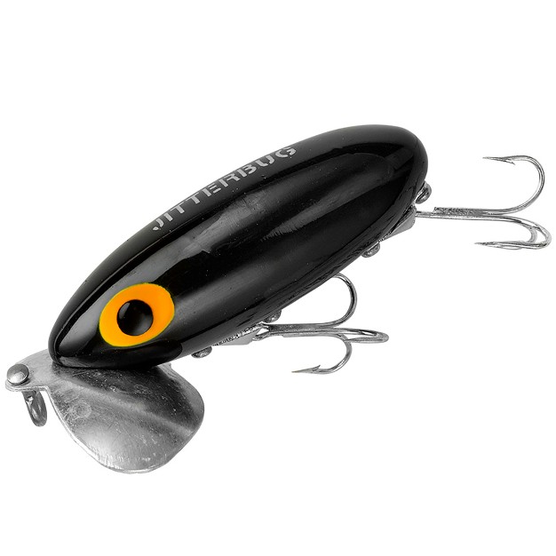 Arbogast Jitterbug Clicker 1 4 Oz Topwater Fishing Lure Black