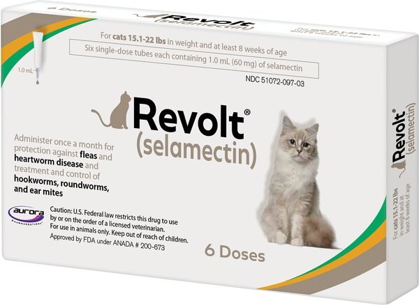 Revolt Topical Solution for Cats， 15.1-22 lbs， (Taupe Box)