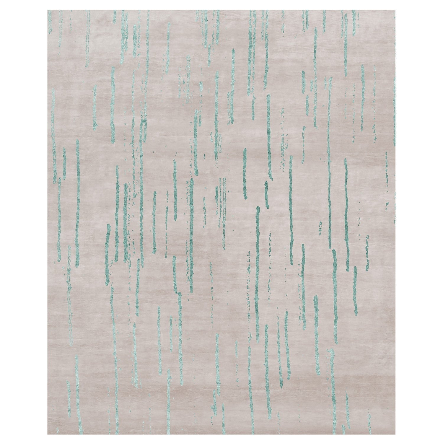 Amabuki Hand Knotted Light Turquoise Rug