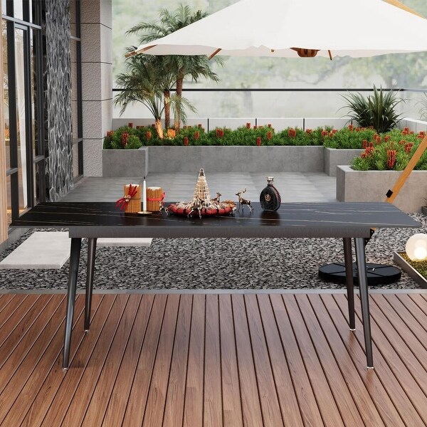 70.8inch Outdoor Rectangular Sintered Stone Dining Table