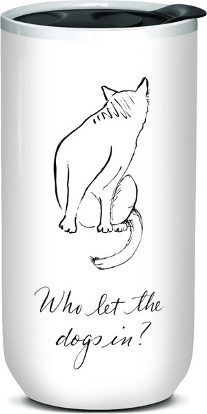 Punch Studio Who Let The Dogs In? Travel Mug， 11-oz