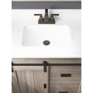 Glacier Bay Brindley 30 in. W x 20 in. D x 34.5 in. H Freestanding Bath Vanity in Gray w White Engineered Stone Top HDBD30VG