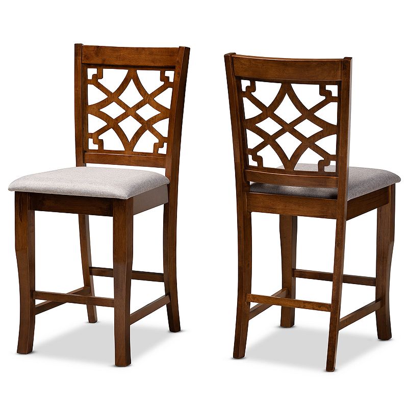 Baxton Studio Nisa Counter Stool 2-piece Set