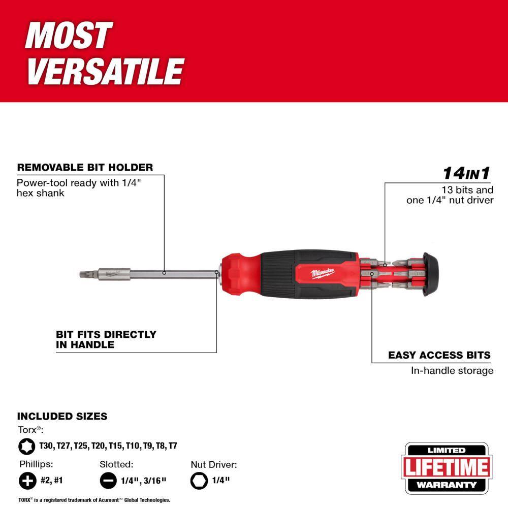 MW 14-In-1 TORX Multi-Bit Screwdriver 48-22-2907