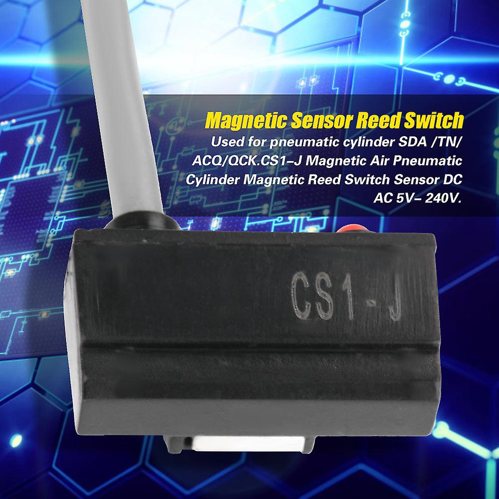 Cs1-j Magnetic Air Pneumatic Cylinder Magnetic Reed Switch Sensor Dc Ac 5v- 240v