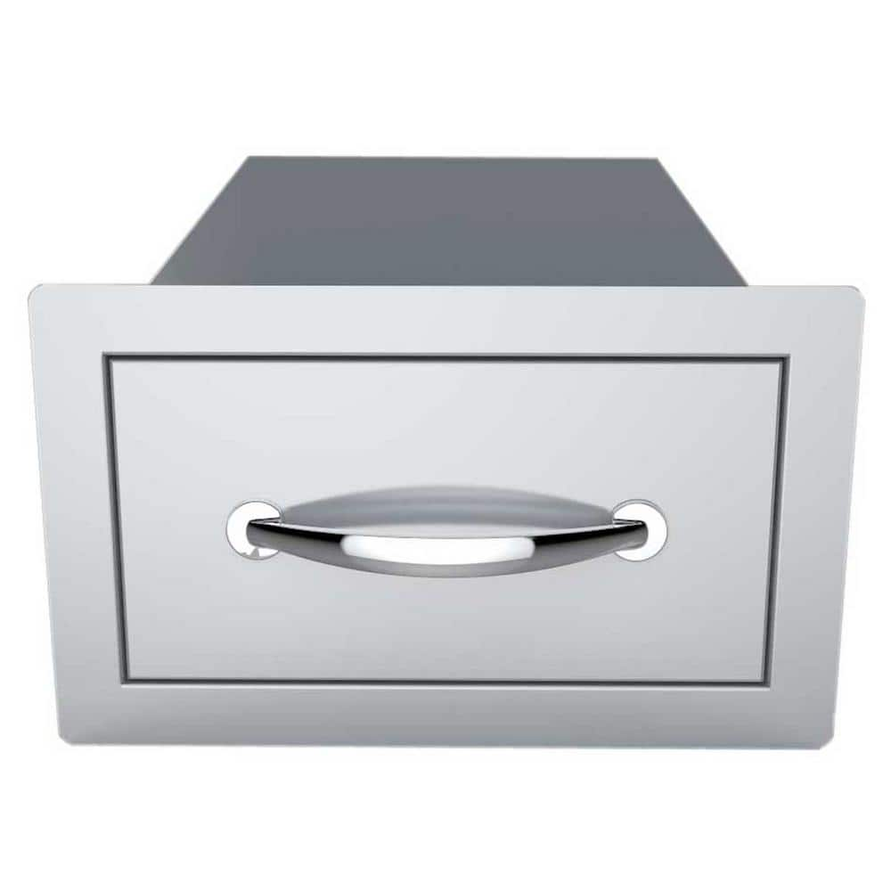 Sunstone Classic Series 14 in. 304 Stainless Steel Flush Single Access Drawer B-SD6