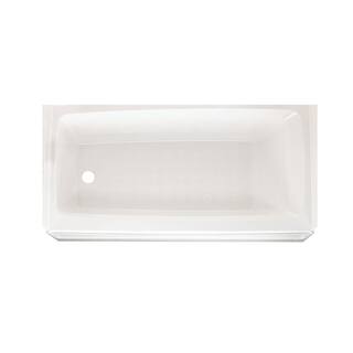 Swan 60 in. Fiberglass Left Drain Rectangular Alcove Bathtub in White BT-3060L-010