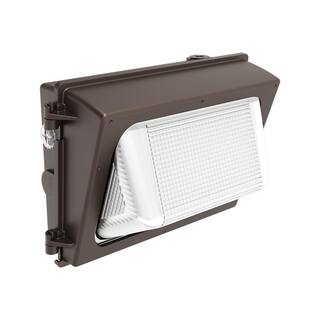 HALO WXP 100- Watt Equivalent Integrated LED Bronze Finish Dusk to Dawn Small Wall Pack Light 4000K WXPS40UNVDBZ