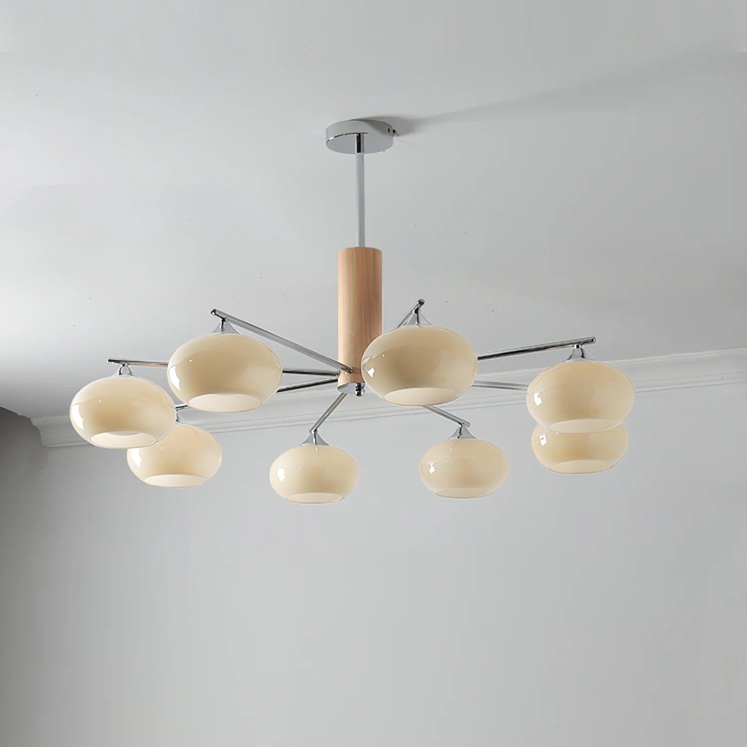 Elliptical Persimmon Chandelier