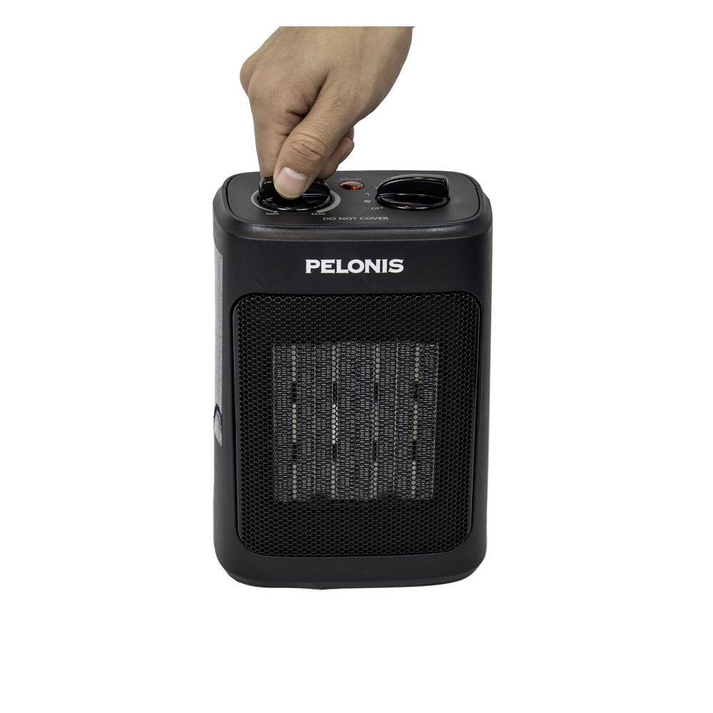 Pelonis 1500-Watt 9 in. Electric Personal Ceramic Space Heater with Thermostat CH1001