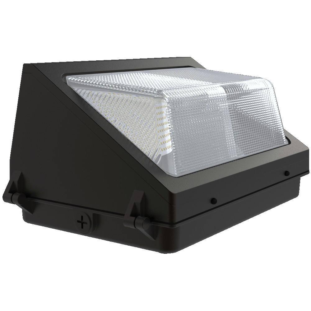 JH LED 450-Watt Integrated LED Bronze Outdoor Security Commercial Wall Pack Light 6500 Lumens 5000K JH-RWP50W-82F