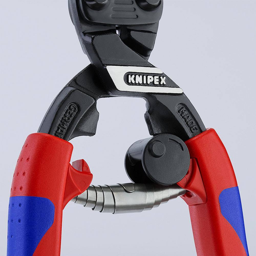 KNIPEX 8 in. High Leverage CoBolt Cut Notch and Spring with Comfort Grip 71 32 200