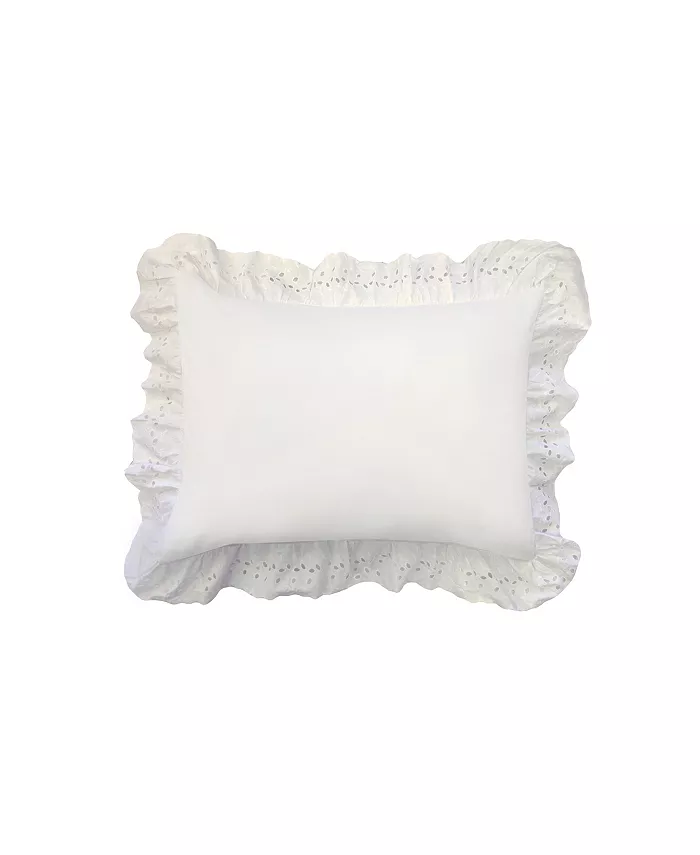 Fresh Ideas Ruffled Eyelet Pillow Standard Sham