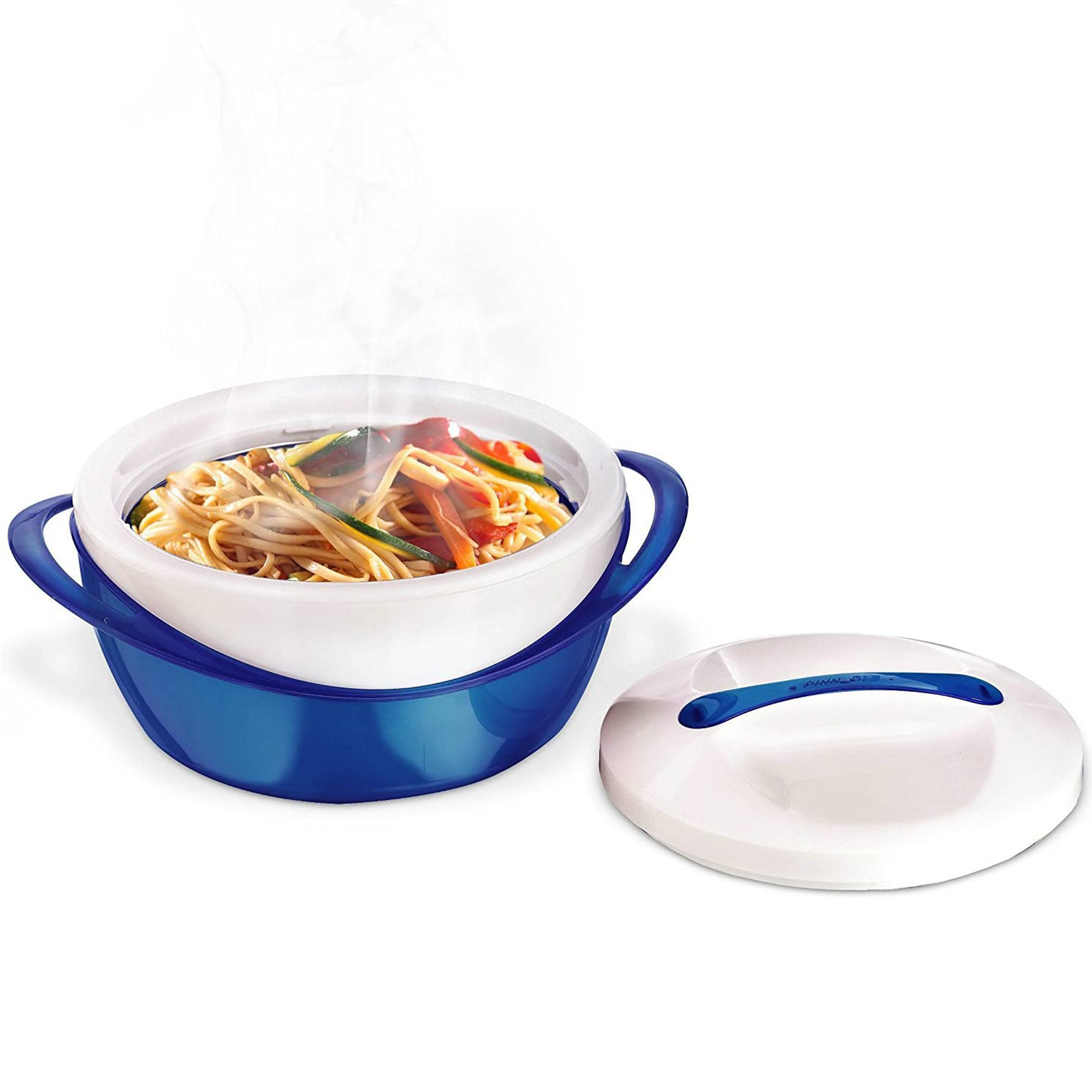 Pinnacle Thermoware 2.6-Qt Stainless Steel Bowl Insulated Food Container， Blue