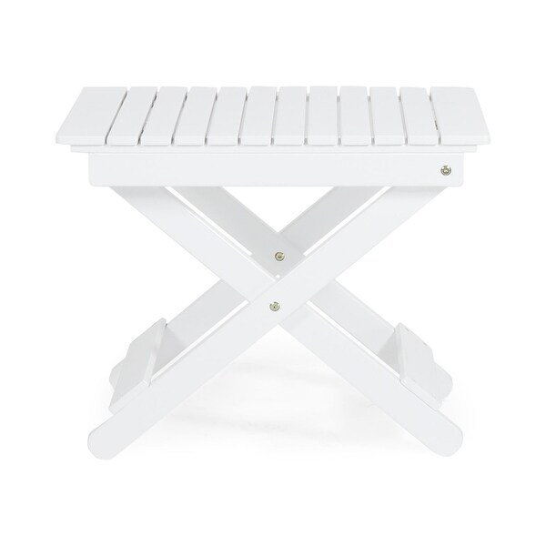 23 in. W x 18 in. H Foldable Outdoor Folding Acacia Wooden Side Table